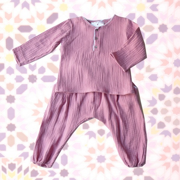 Tantan pink/white pyjama