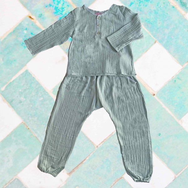 Tantan white/mint color pyjama