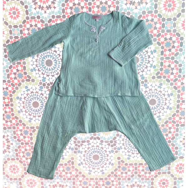 Makech mint/white pyjama