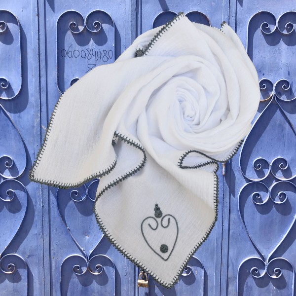White & Grey flannel blanket