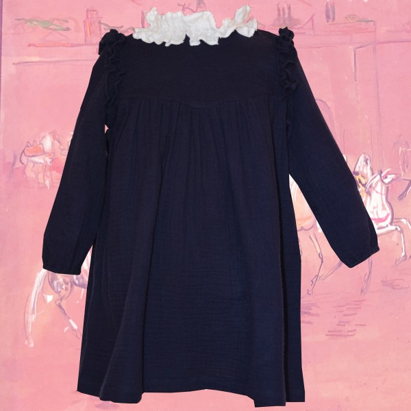 Louise dress navy blue